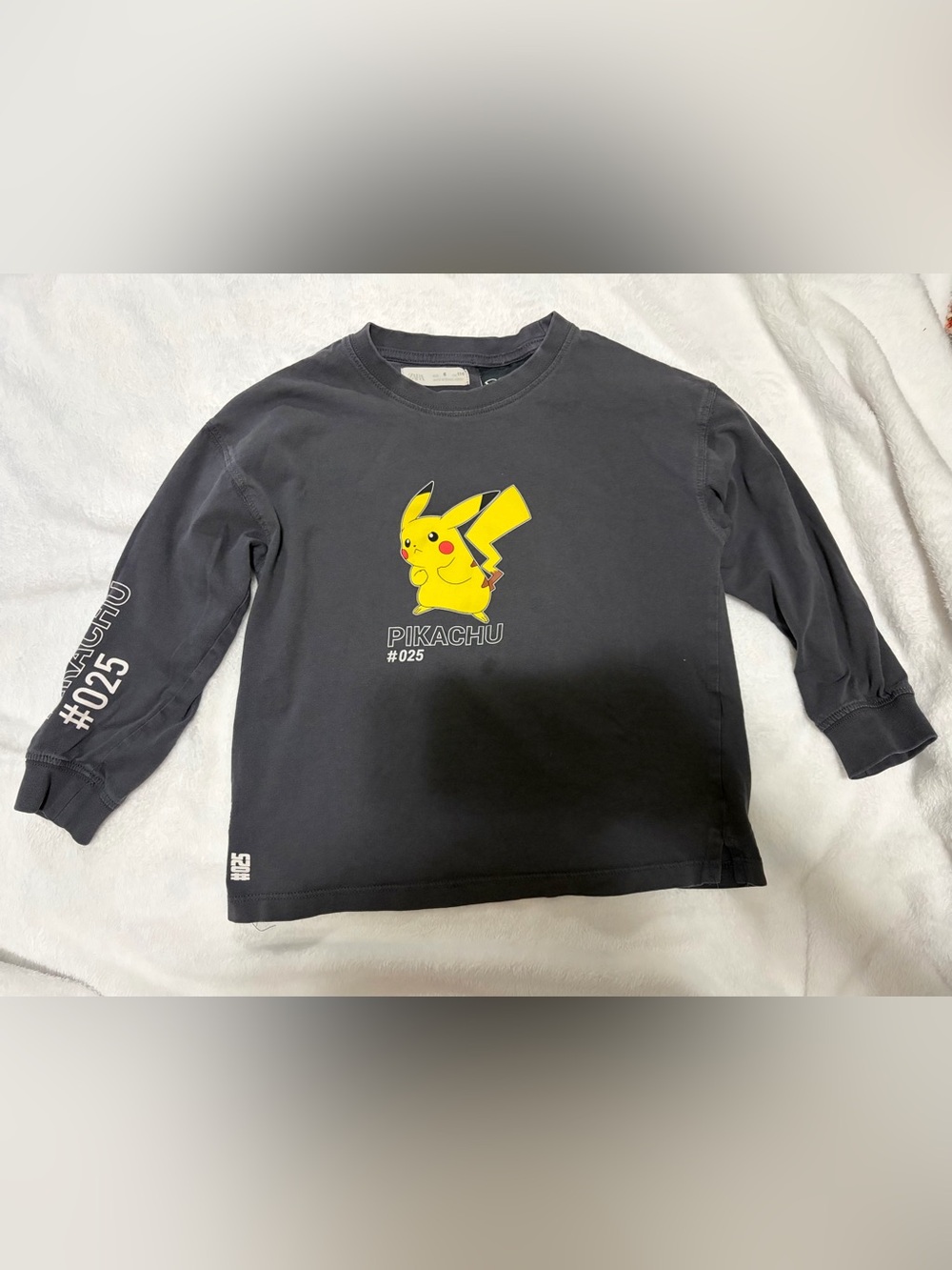 Zara kids size 6 pokemon pikachu long sleeve shirt